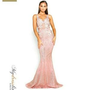 Portia & scarlett rose gold gown
